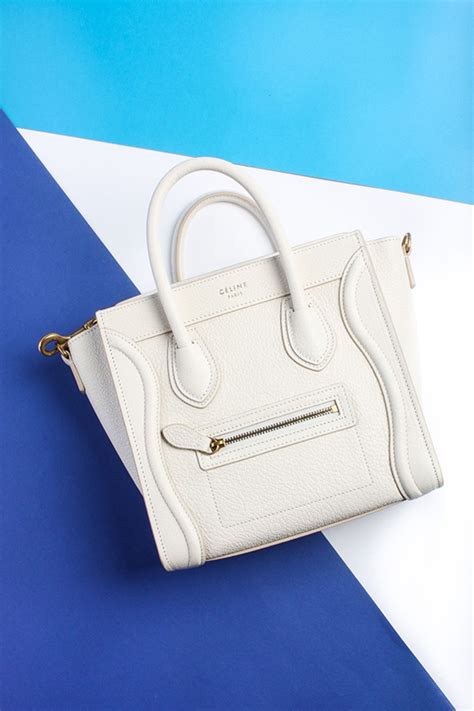 celine nano white|Celine nano handbags.